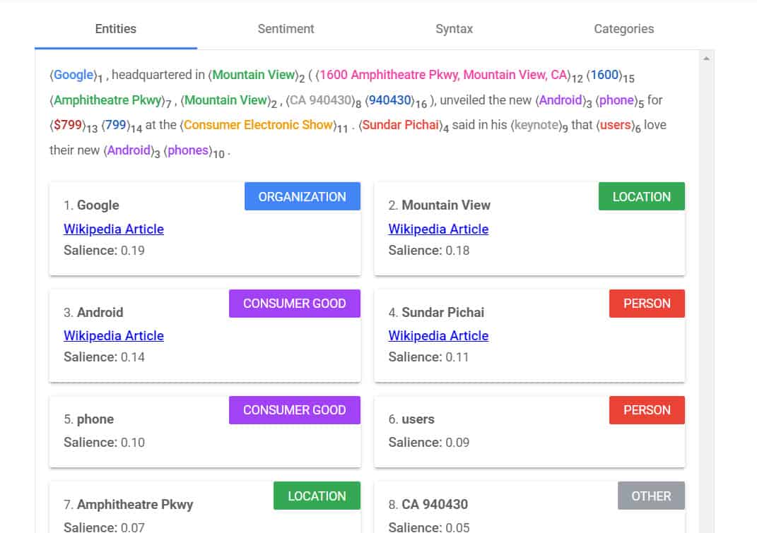google nlp