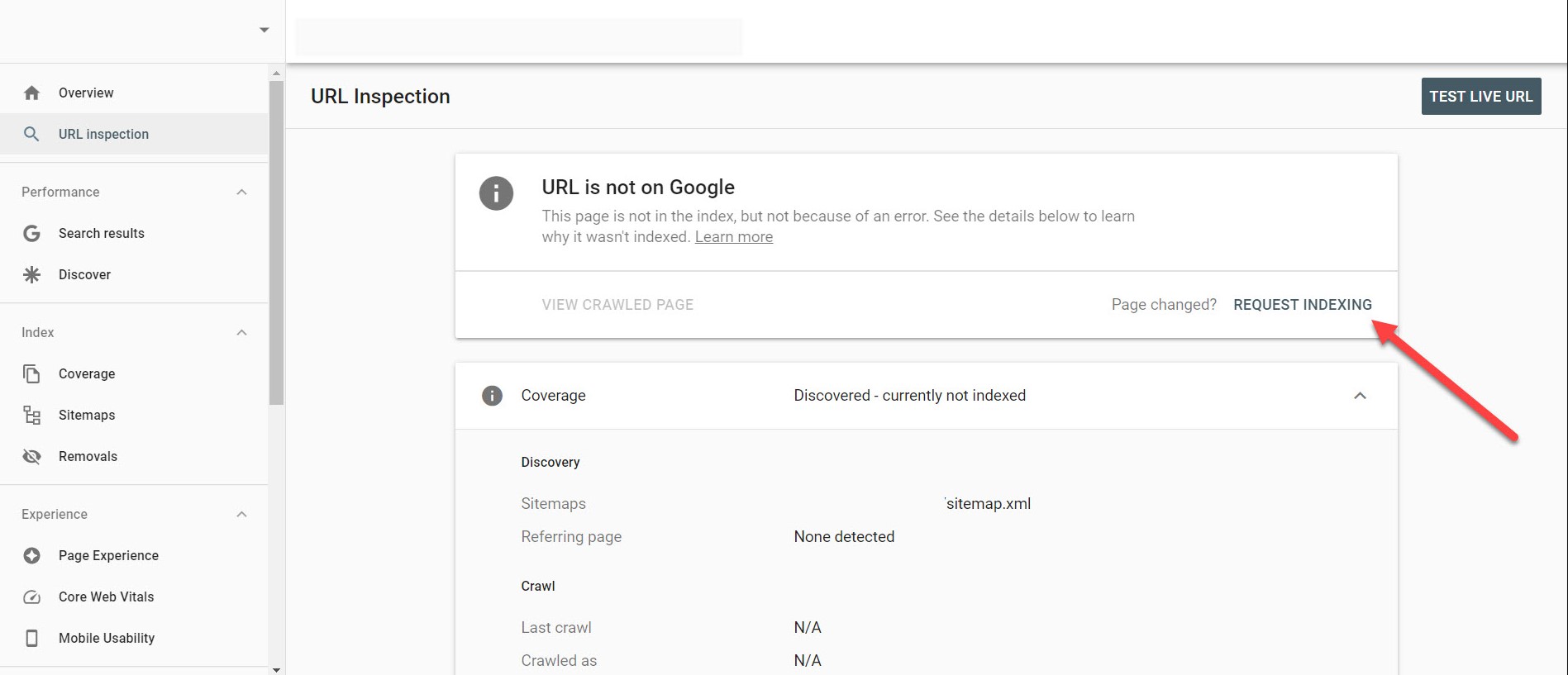 gsc submit url