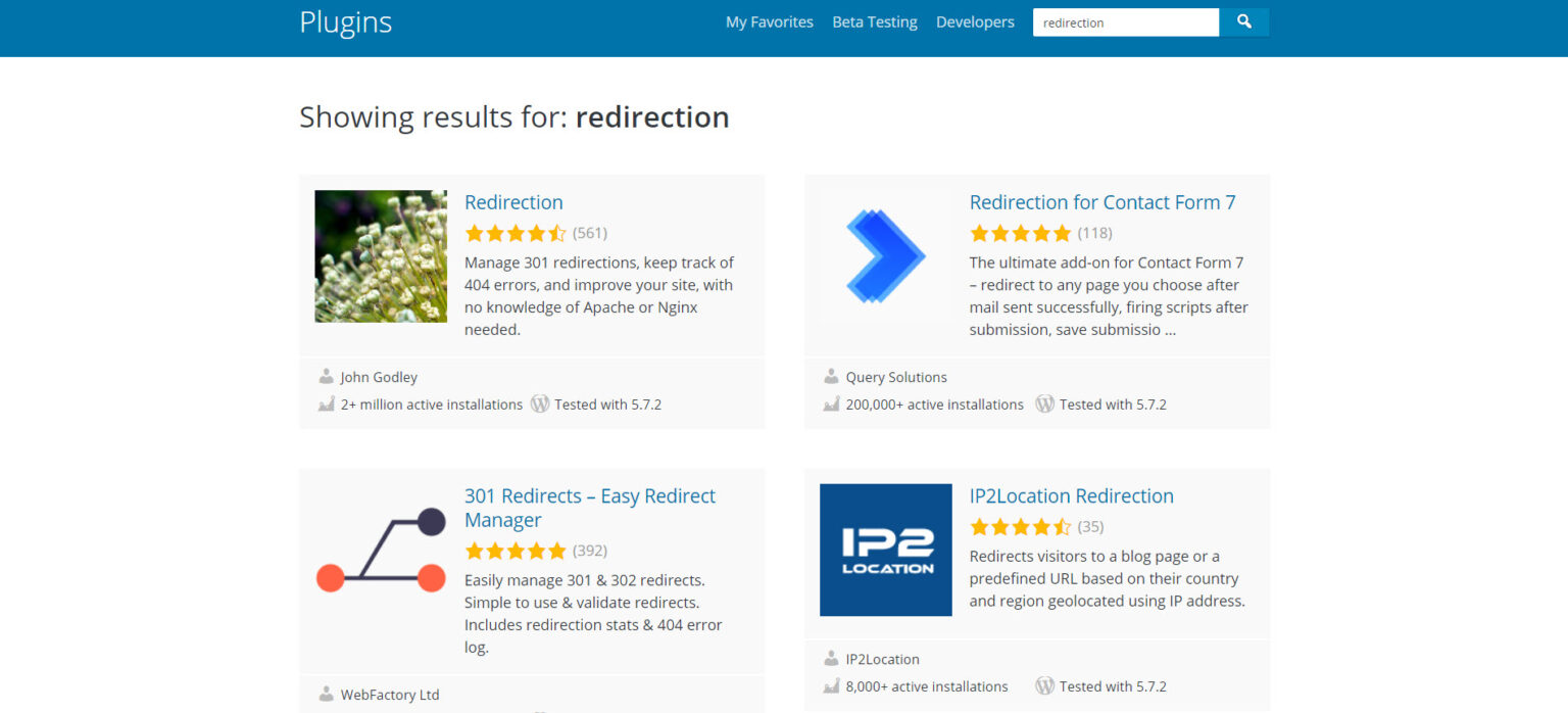 plugins de redirection wordpress