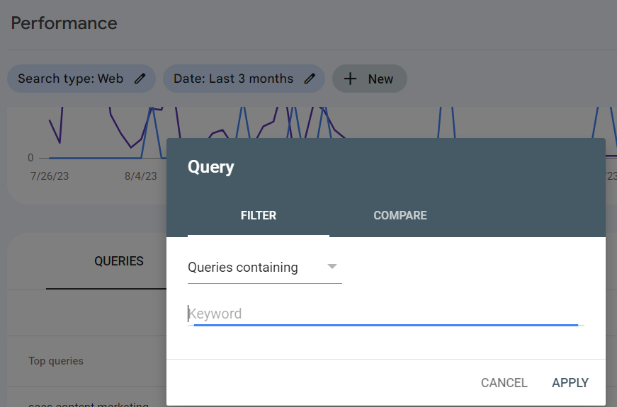 analyser les données de votre google search console exemple 2