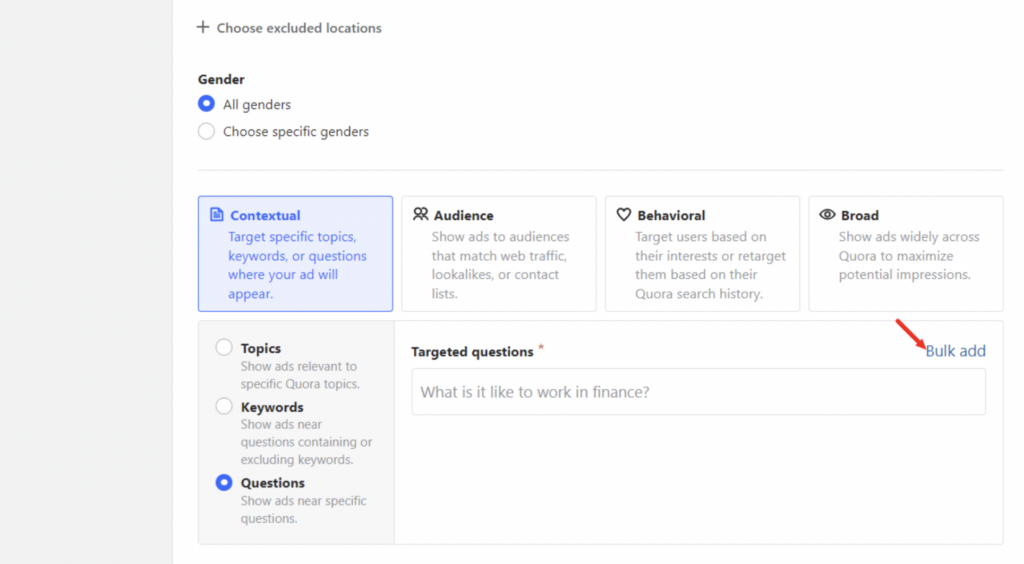 ajoutez vos questions en masse sur quora