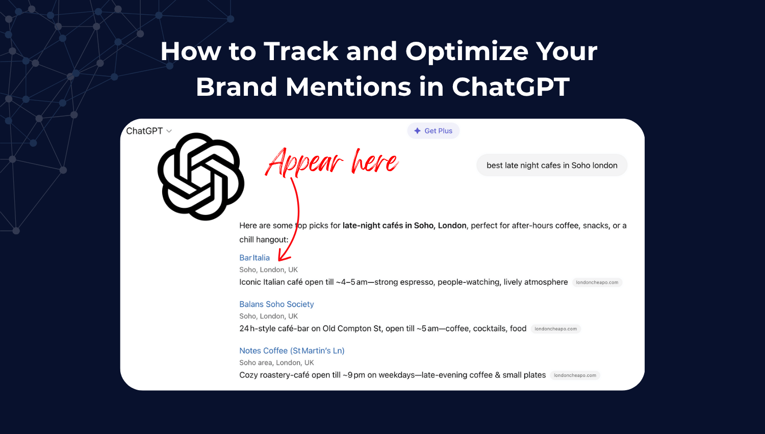 Capture d’écran de l’interface ChatGPT montrant une liste de produits recommandés, y compris les mentions de marque à partir d’une réponse générée par l’IA