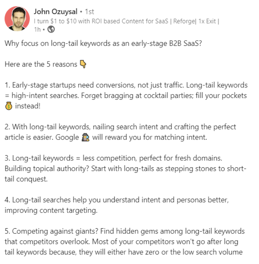 publication d’opinion sur linkedin