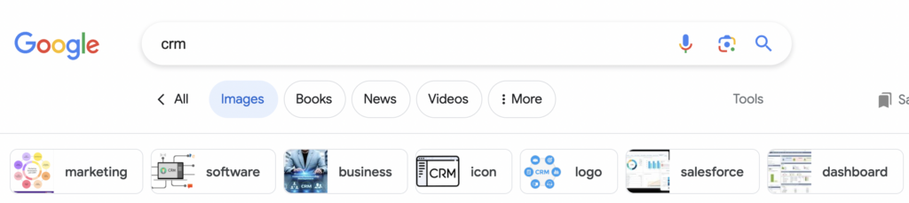mots-clés de départ crm dans la recherche