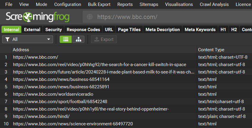 seo automation tools - screaming frog for site health monitoring